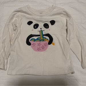 Tea Collection Cream Panda Long Sleeve Tee